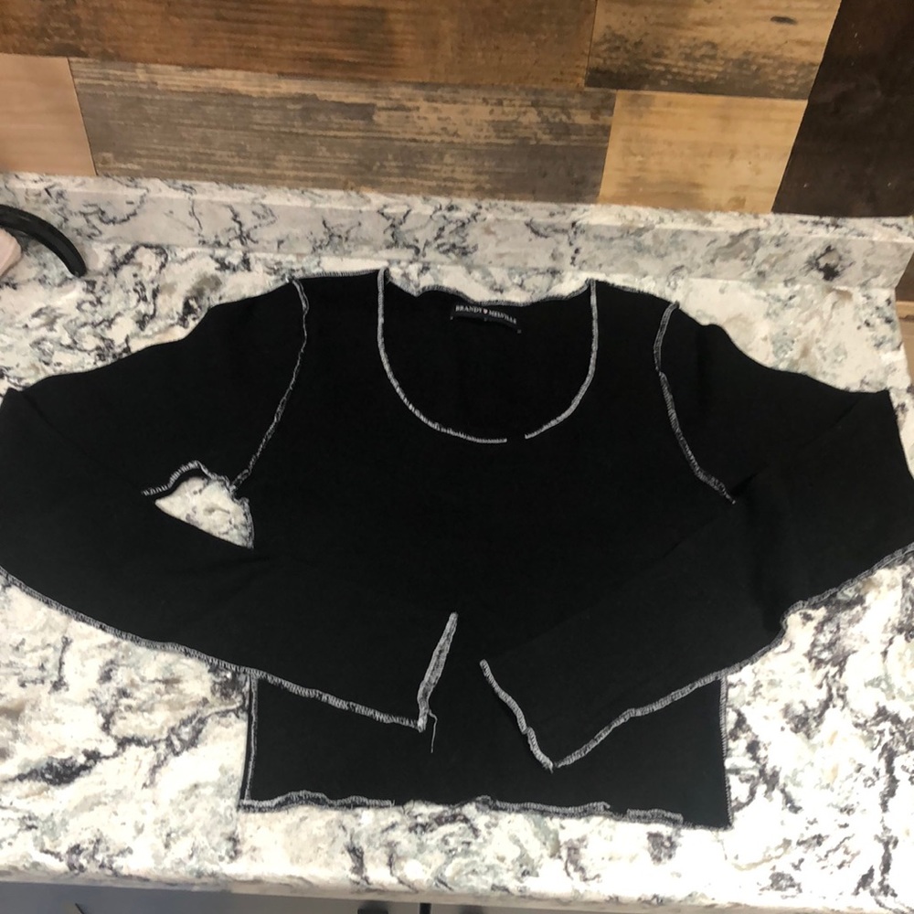 Brandy Melville black cropped top